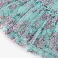 Girls Blue Floral Dress