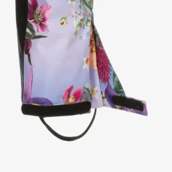 Girls Blue Floral Ski Salopettes