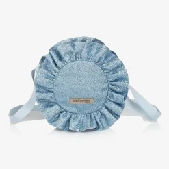 Girls Blue Glitter & Pink Bow Bag (12cm)