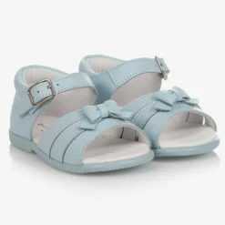 Girls Blue Leather Sandals