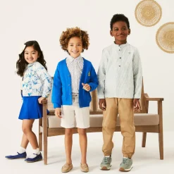 Girls Blue Patent Leather Ballerina Pumps