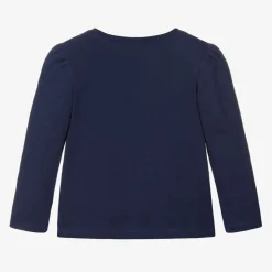 Girls Blue Reindeer Top