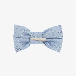 Girls Blue Satin Bow Hair Clip (13cm)