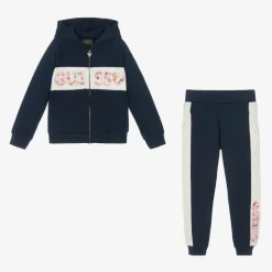 Girls Blue Sequin Tracksuit