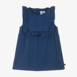Girls Blue Twill Dress