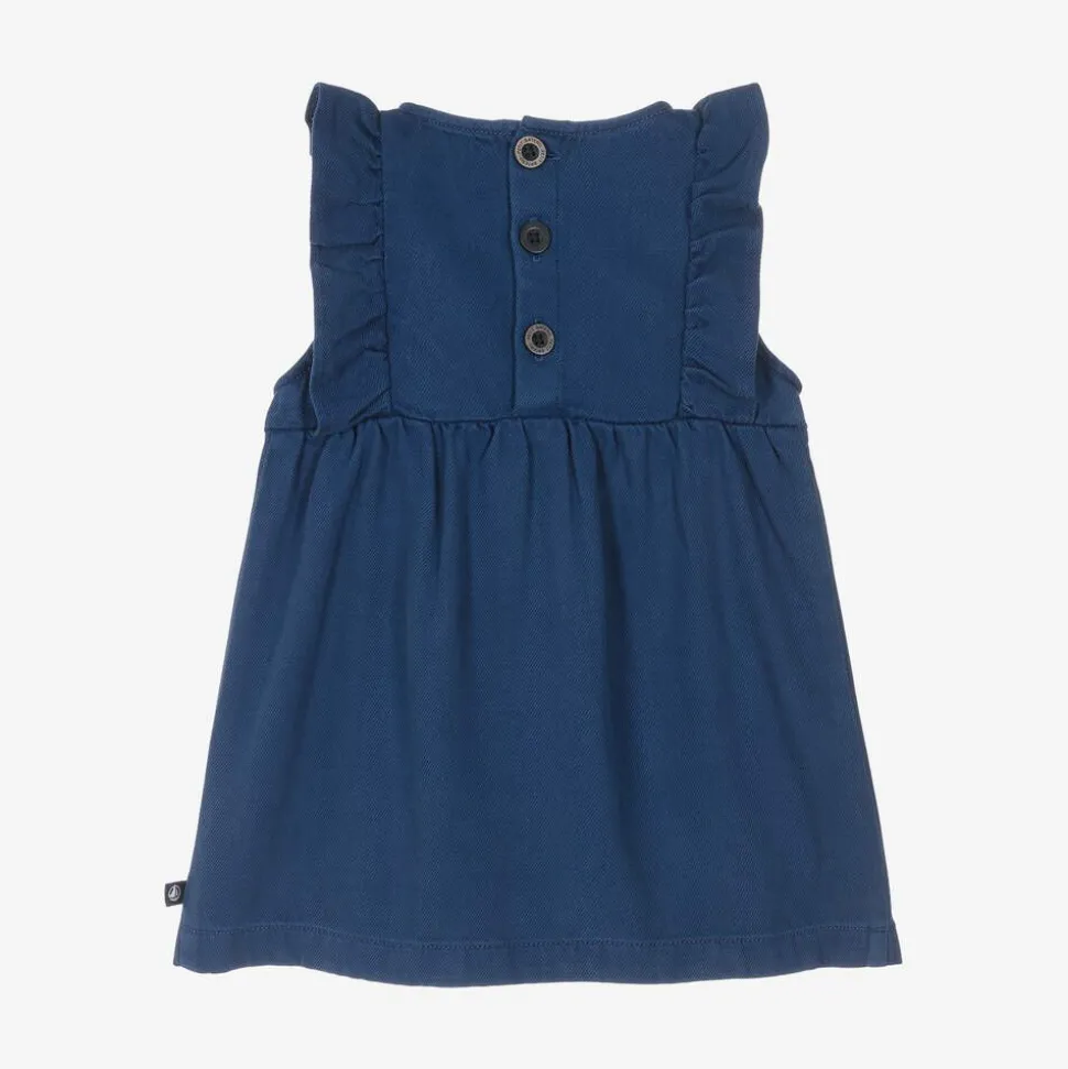 Girls Blue Twill Dress