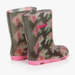 Girls Blue Unicorn Rain Boots