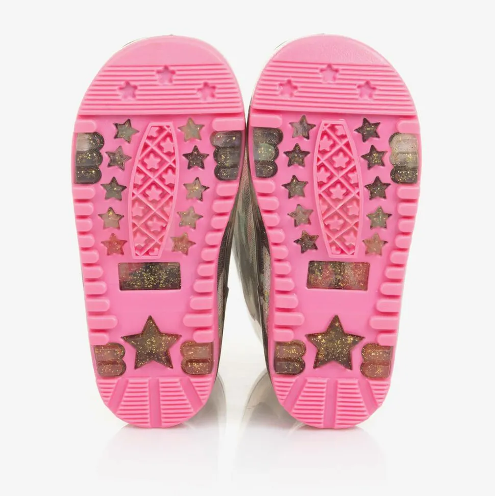 Girls Blue Unicorn Rain Boots