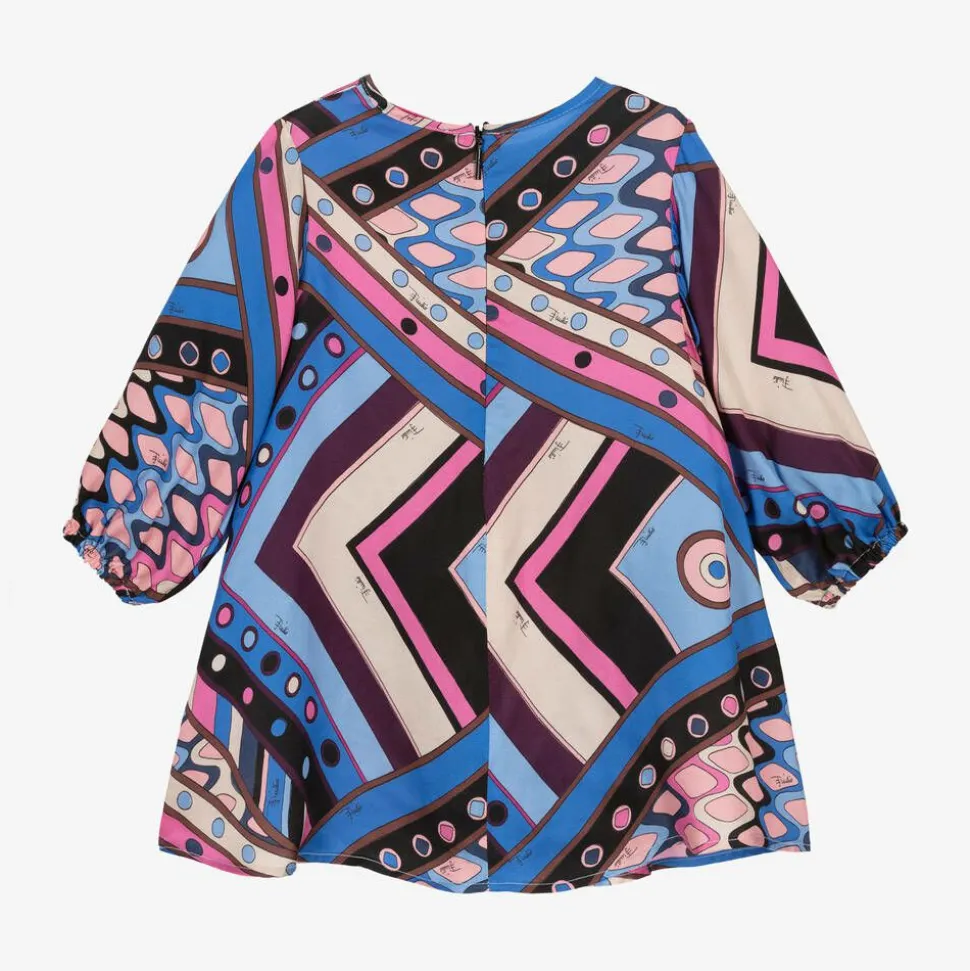 Girls Blue Viscose Vivara Dress