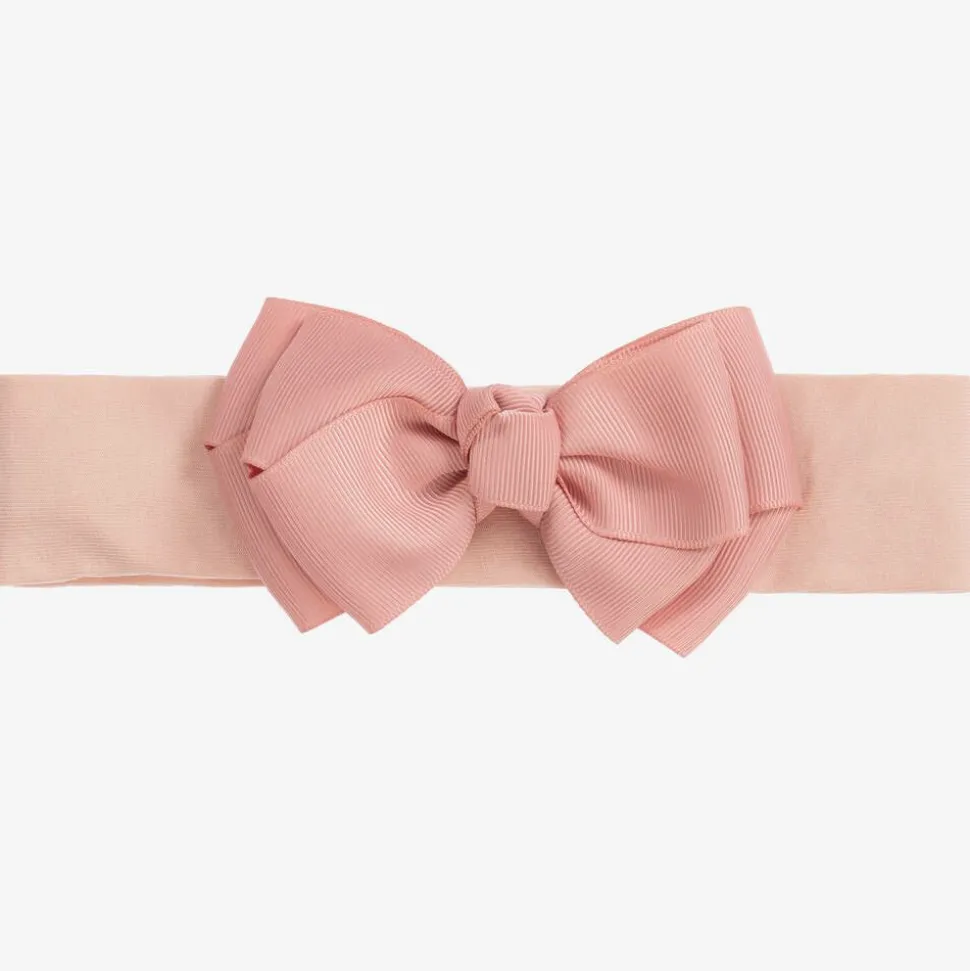 Girls Blush Pink Bow Headband