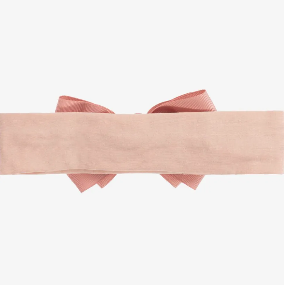 Girls Blush Pink Bow Headband