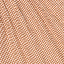 Girls Brown Check Cotton Dress Set