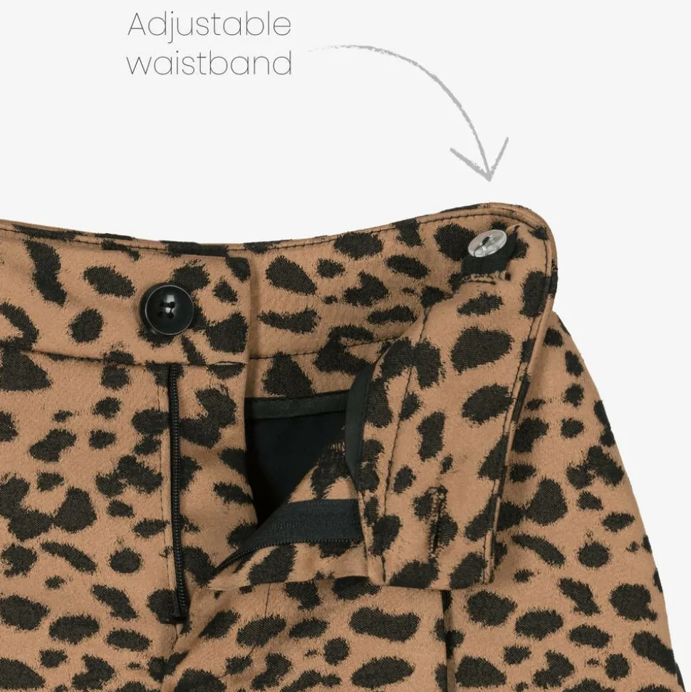 Girls Brown Cheetah Print Shorts