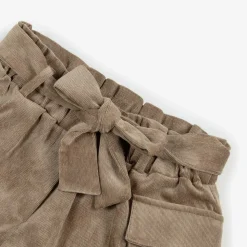 Girls Brown Corduroy Shorts