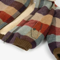 Girls Checked Wool Jacket