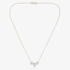 Girls 9ct Gold & Pearl Necklace (36cm)