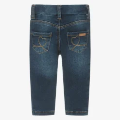 Girls Dark Blue Denim Jeggings