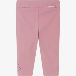 Girls Dusky Lilac Pink Cotton Leggings