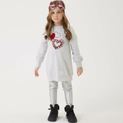 Girls Glittery Black Quilted Boots