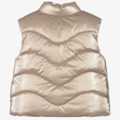 Girls Gold & Pink Reversible Gilet