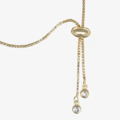 Girls Gold & Black Clover Bracelet