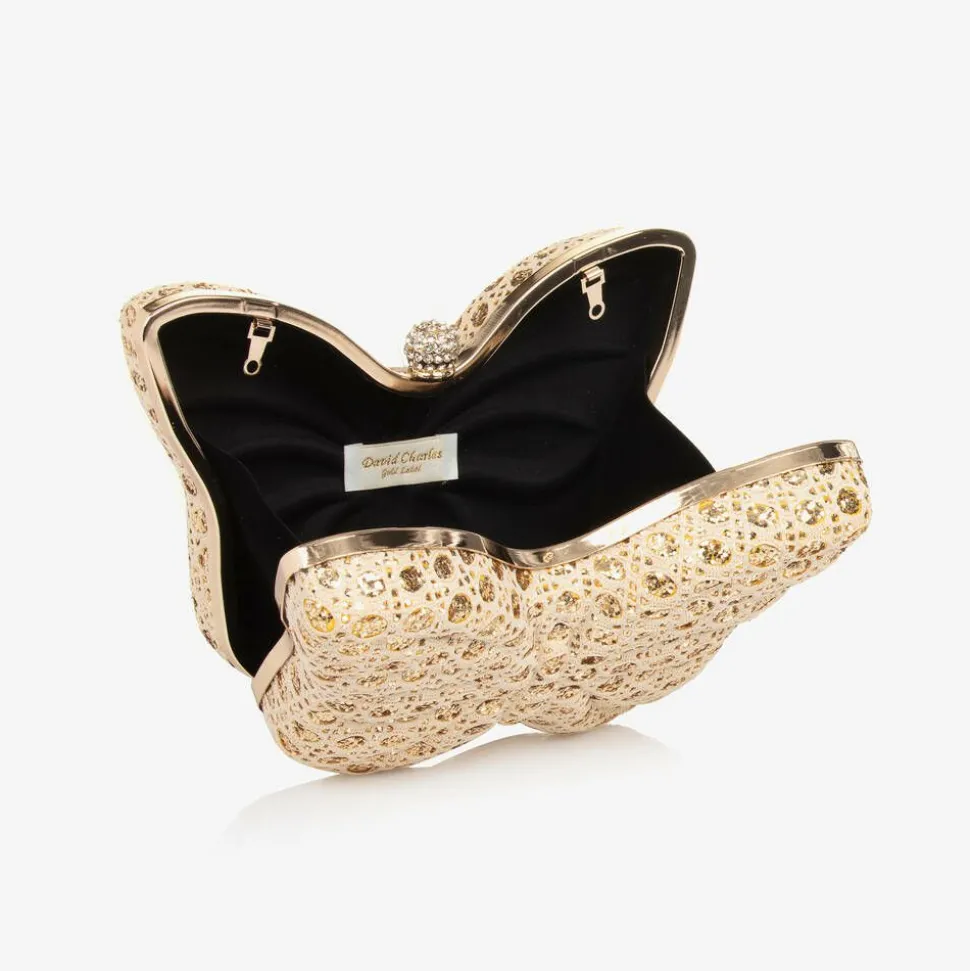 Girls Gold Butterfly Bag (14cm)