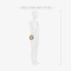 Girls Gold Diamanté Circle Bag (13cm)