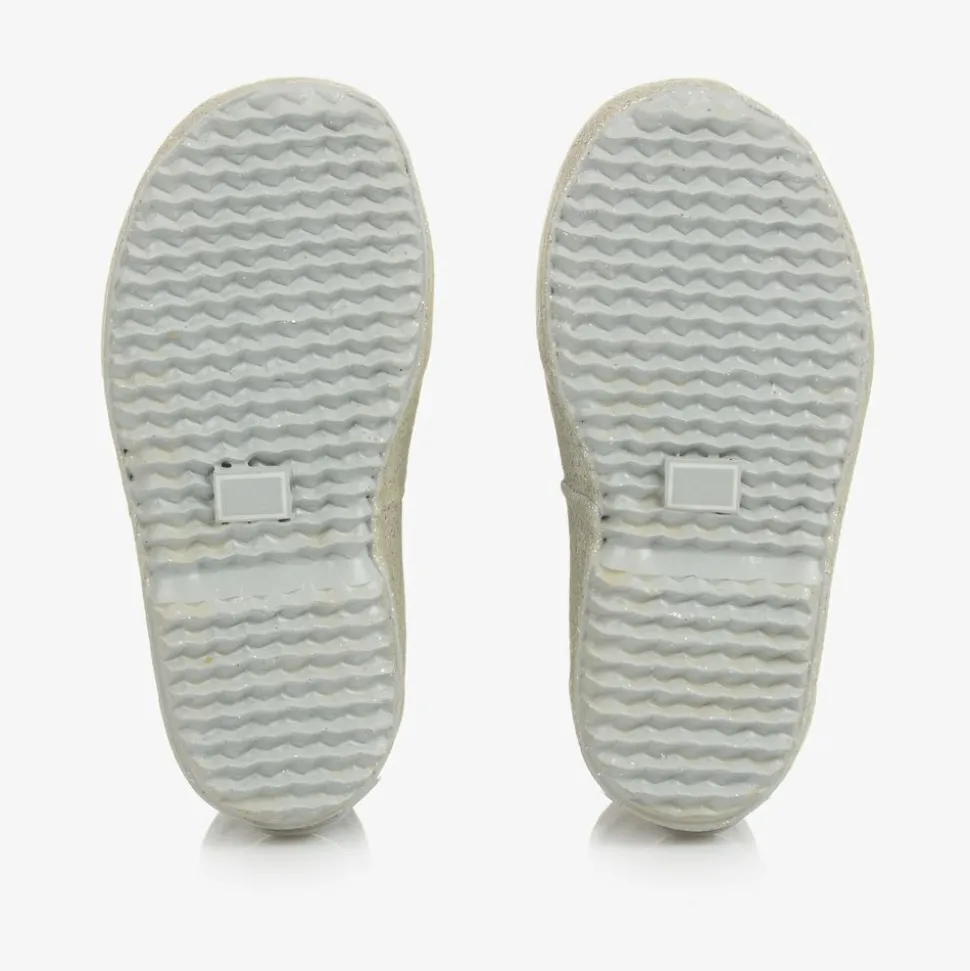 Girls Gold Glitter Rain Boots