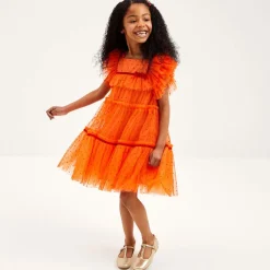 Girls Gold Leather Pumps