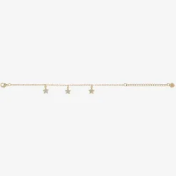 Girls Gold Plated Star Bracelet (19cm)