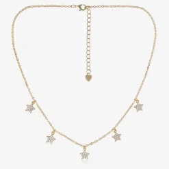 Girls Gold Plated Star Necklace (42cm)