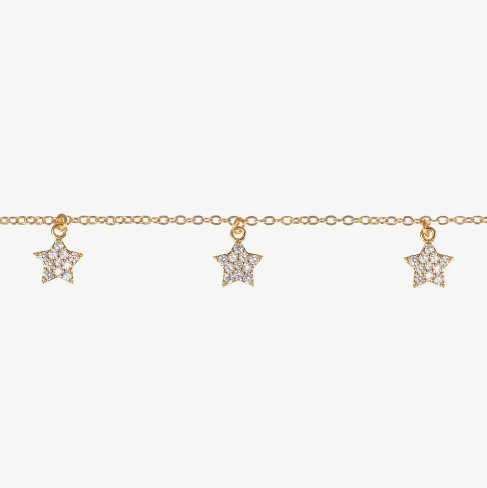 Girls Gold Plated Star Necklace (42cm)