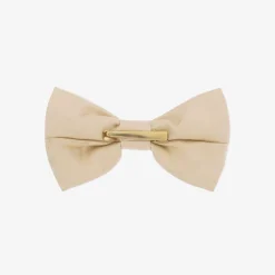 Girls Gold Satin Bow Hair Clip (13cm)