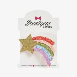 Girls Gold Shooting Star Hair Clip (7.5cm)