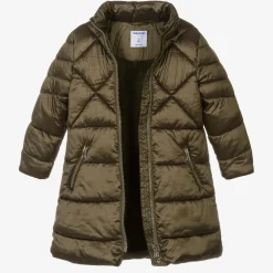 Girls Green Hooded Puffer Coat