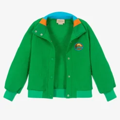 Girls Green Jacquard Jacket