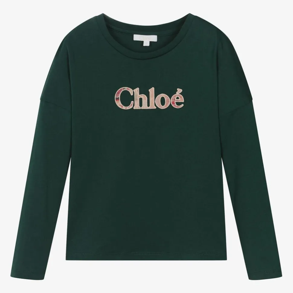 Girls Green Organic Cotton Top