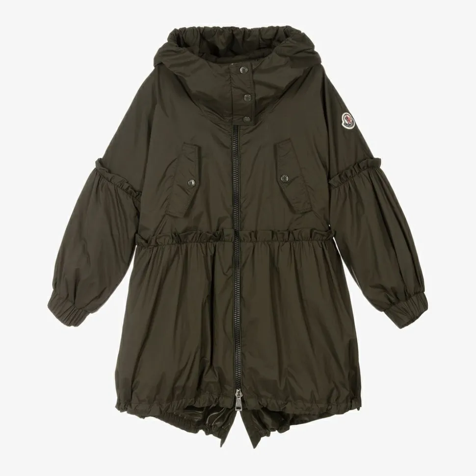 Girls Green Parka Coat