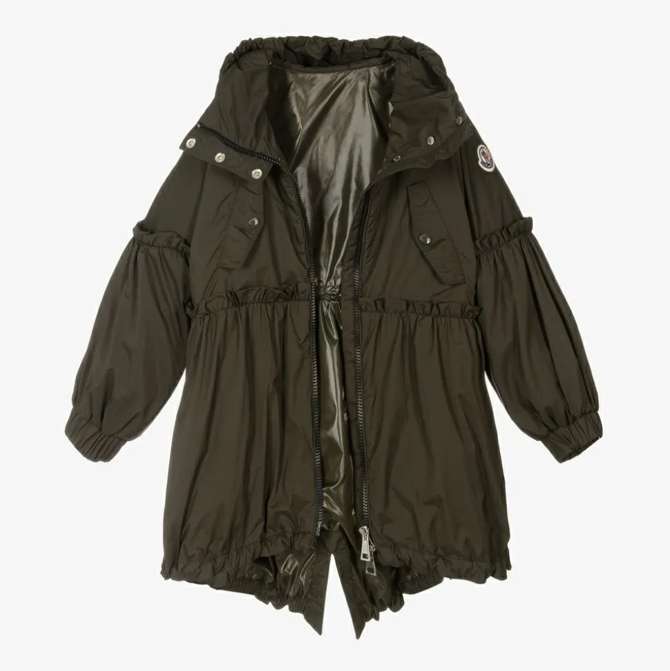 Girls Green Parka Coat