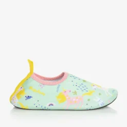 Girls Green Unicorn Aqua Shoes