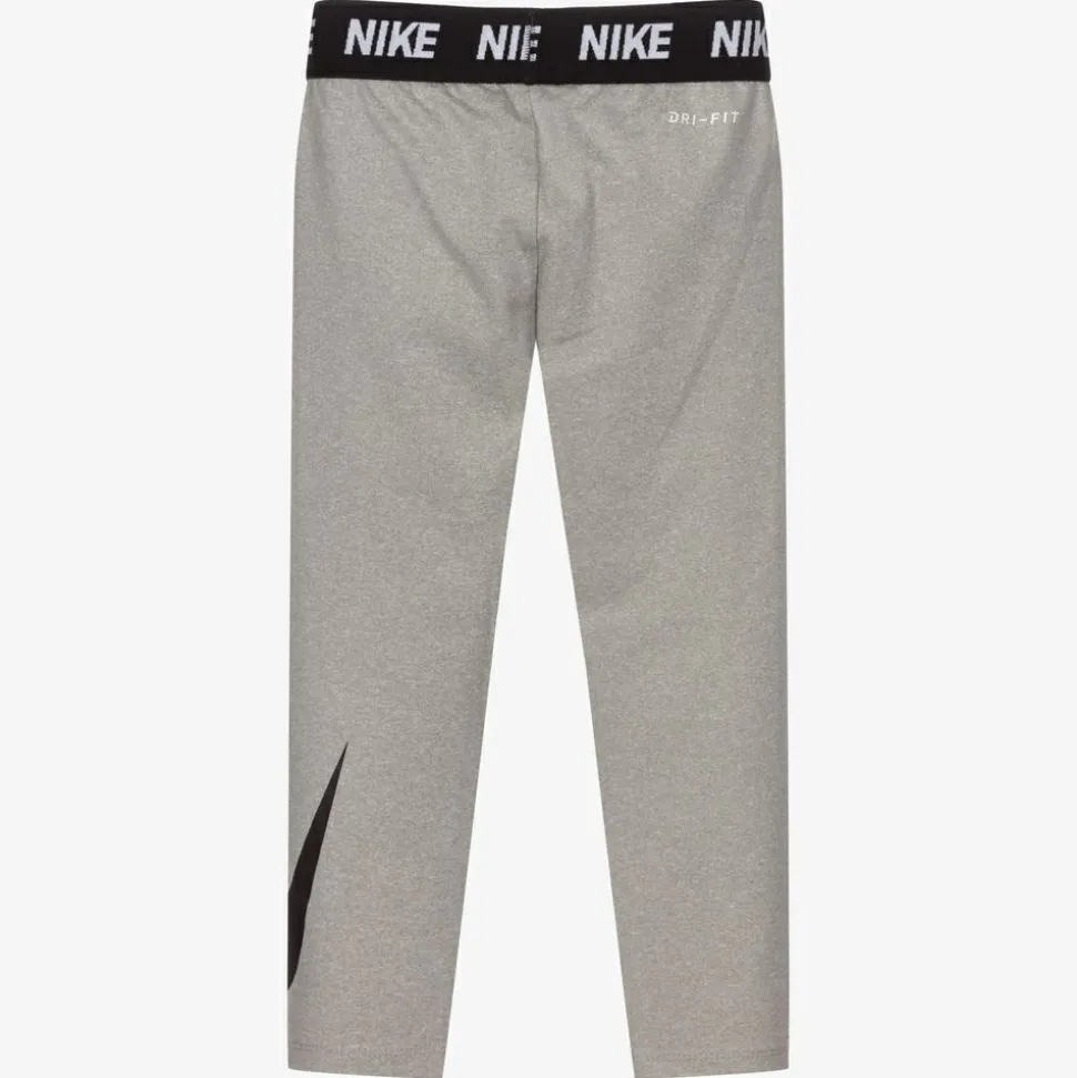 Girls Grey Dri Fit Leggings