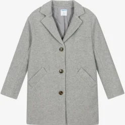 Girls Grey Felted Coat