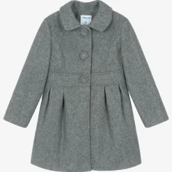 Girls Grey Felted Coat