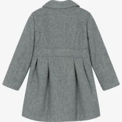 Girls Grey Felted Coat