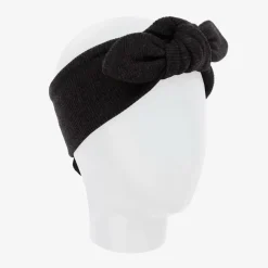 Girls Grey Knitted Bow Headband