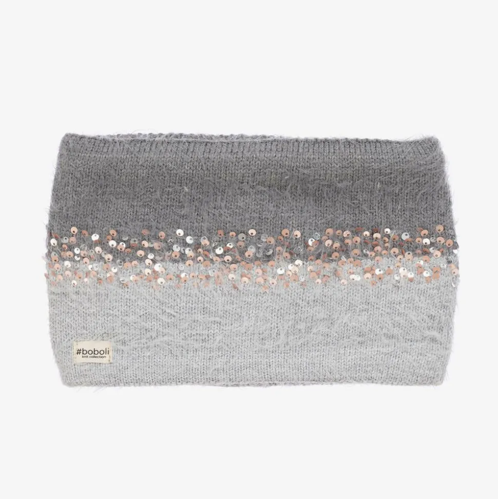 Girls Grey Knitted Snood