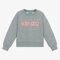 Girls Grey Marl Cotton Sweatshirt