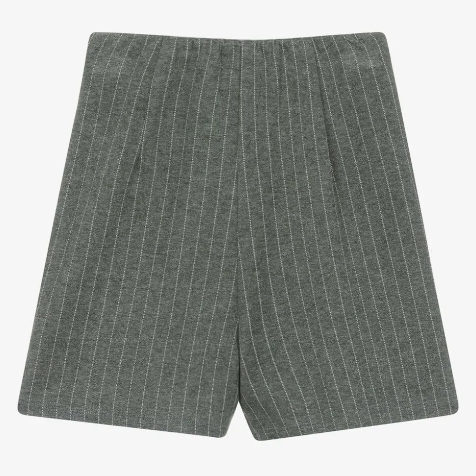 Girls Grey Pinstripe Skort
