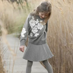 Girls Grey Pleated Skirt