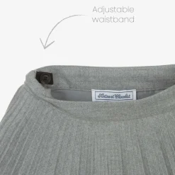 Girls Grey Pleated Skirt